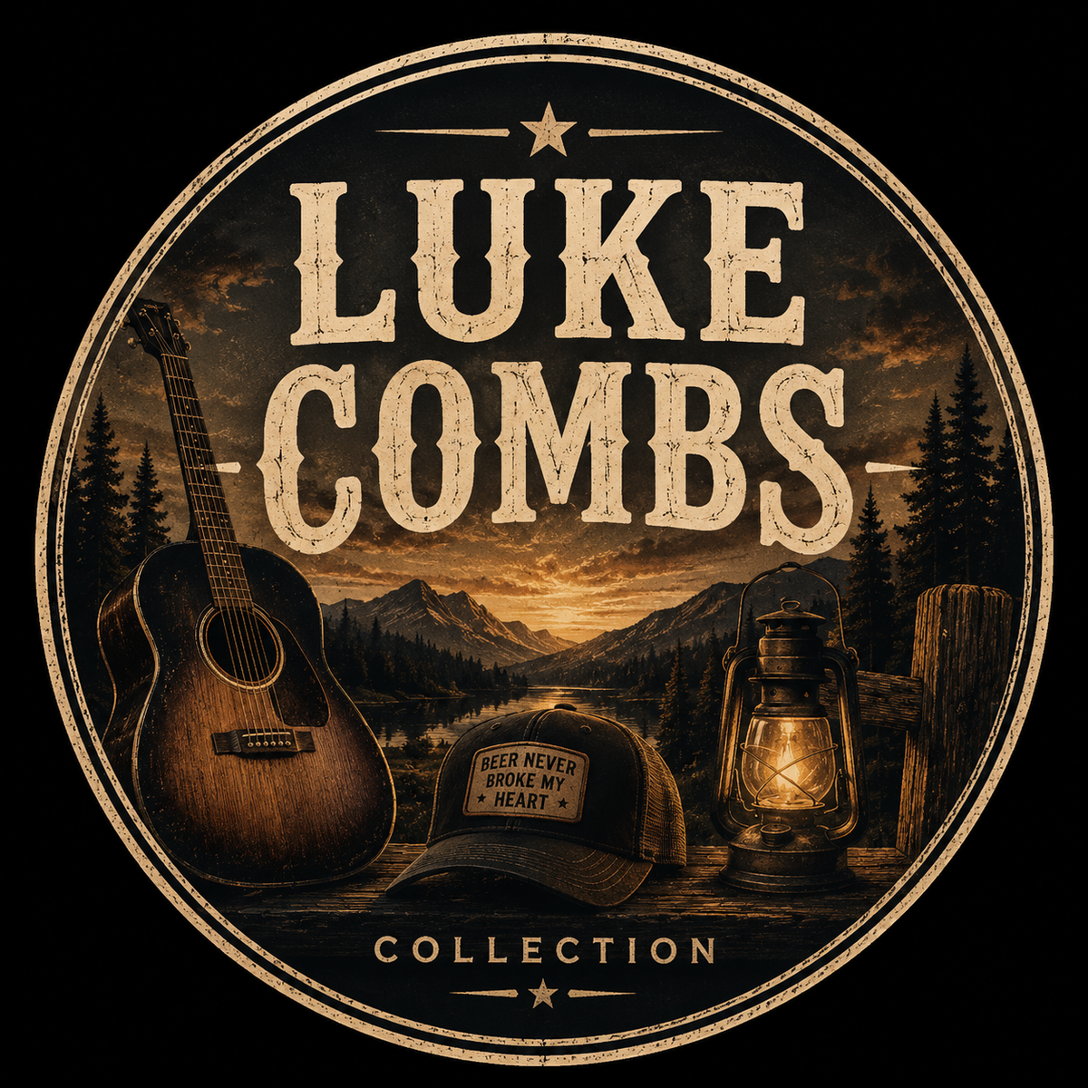 Luke Combs-inspired country T-shirt collection by Cave Apparel