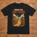 Born for Dirt Roads black dirt road country T-shirt flat lay with large back print