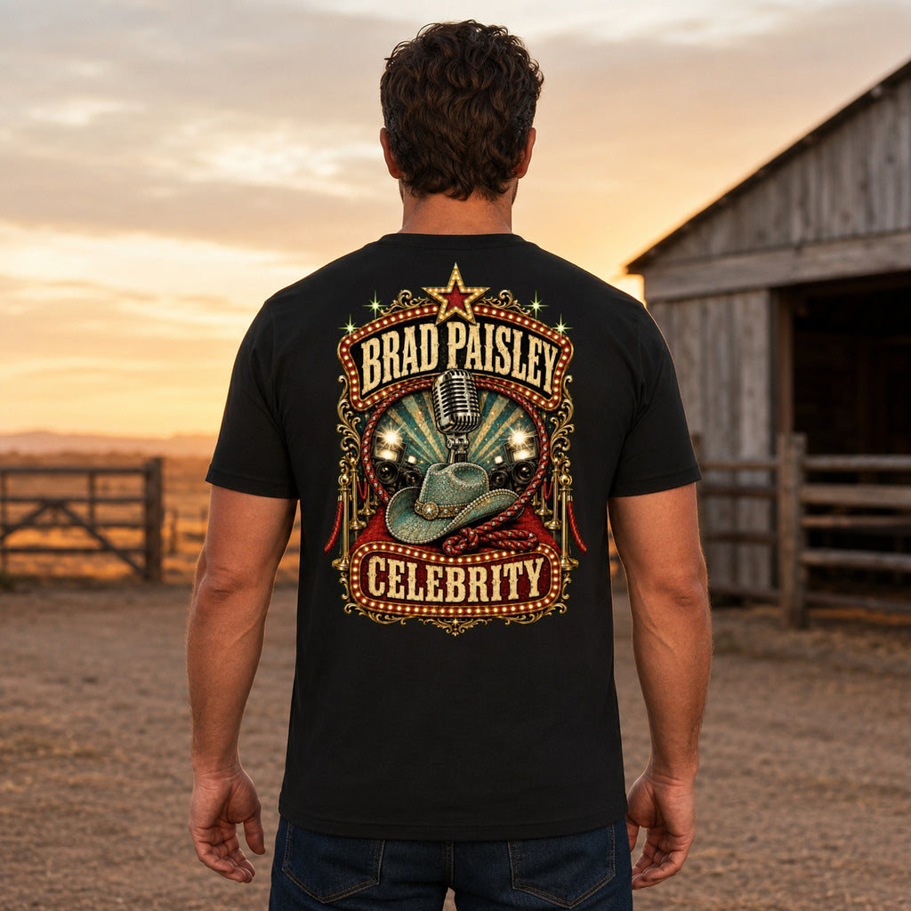Brad Paisley Celebrity country music T-shirt men’s back fit