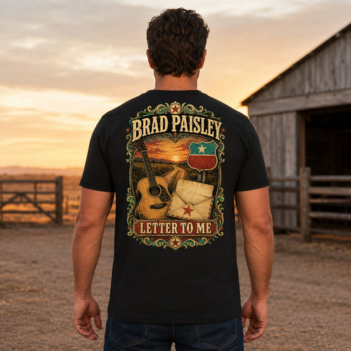 Brad Paisley Letter to Me country music T-shirt men’s back fit