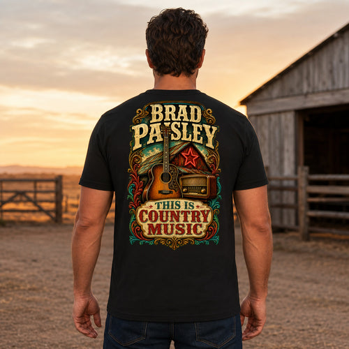 Brad Paisley This Is Country Music country music T-shirt men’s back fit