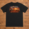 Brooks & Dunn Red Dirt Road Premium DTF T-Shirt flat lay showing large back print
