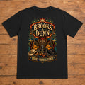 Brooks & Dunn She Used to Be Mine Premium DTF T-Shirt flat lay showing large back print