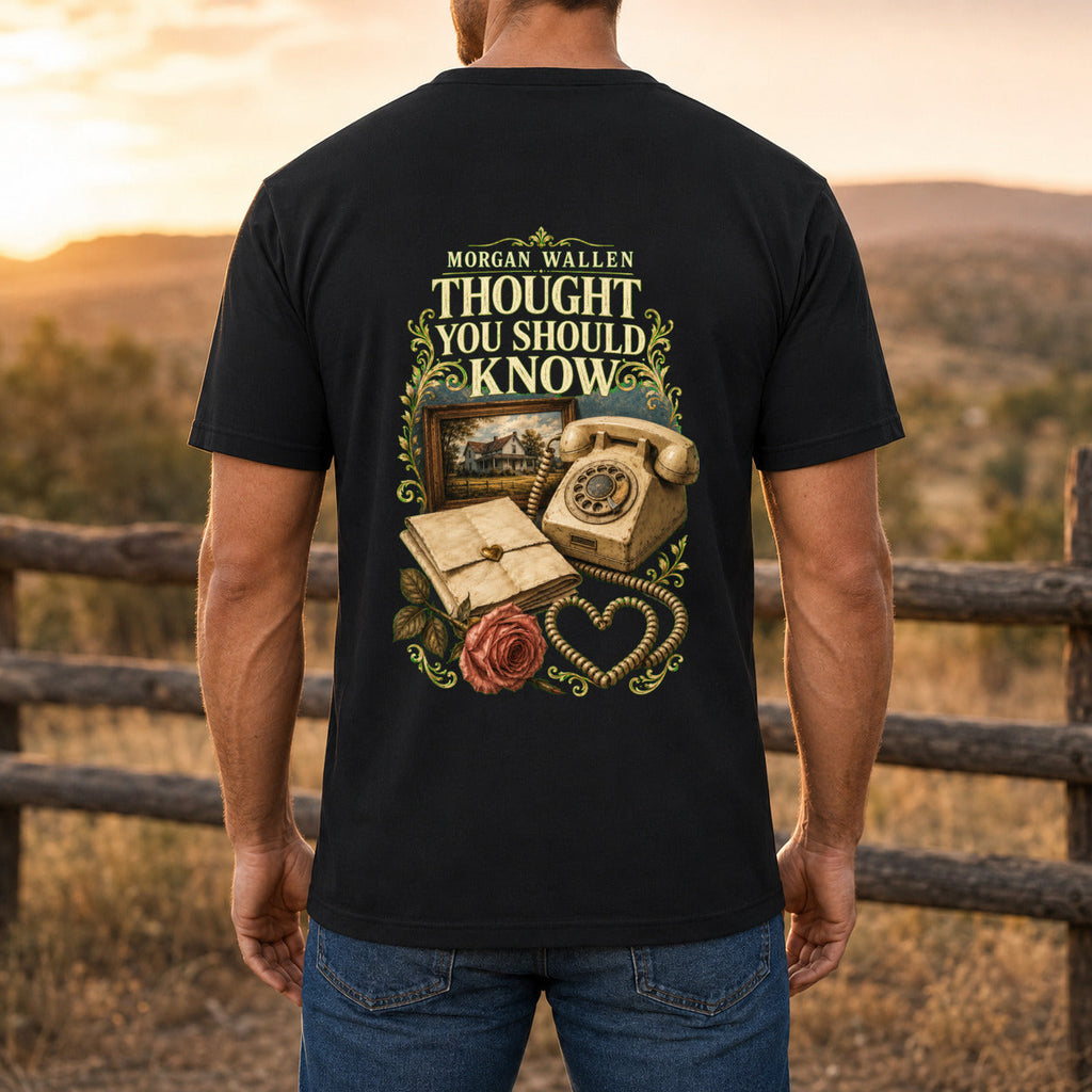 Morgan Wallen Calling Home Premium DTF T-Shirt men’s back fit showing DTF print
