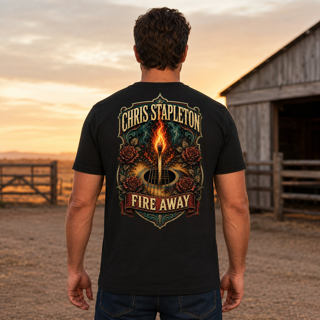 Chris Stapleton Fire Away country music T-shirt men’s back fit