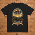Chris Stapleton Parachute black DTF T-shirt flat lay with large back print