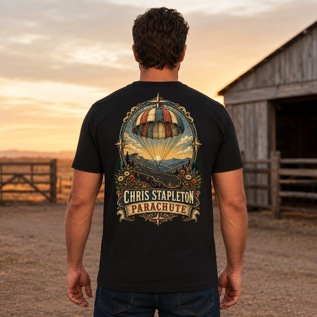Chris Stapleton Parachute country music T-shirt men’s back fit