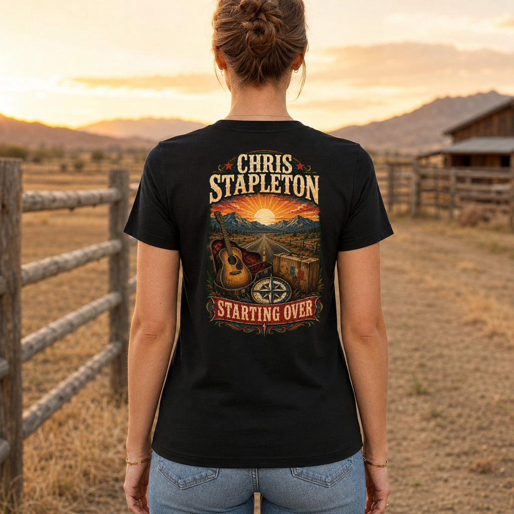 Chris Stapleton Starting Over country music T-shirt women’s back fit