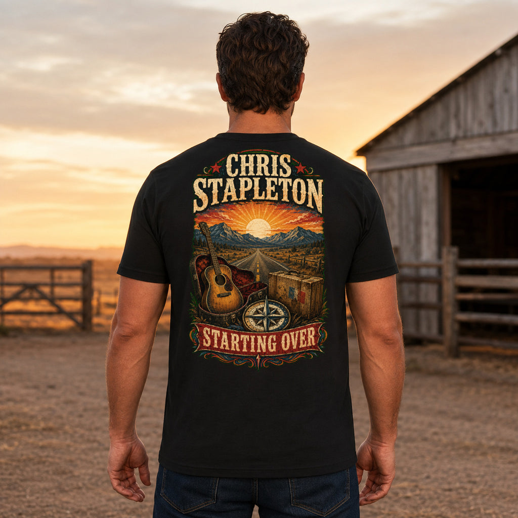 Chris Stapleton Starting Over country music T-shirt men’s back fit