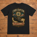 Chris Stapleton Traveller black DTF T-shirt flat lay with large back print