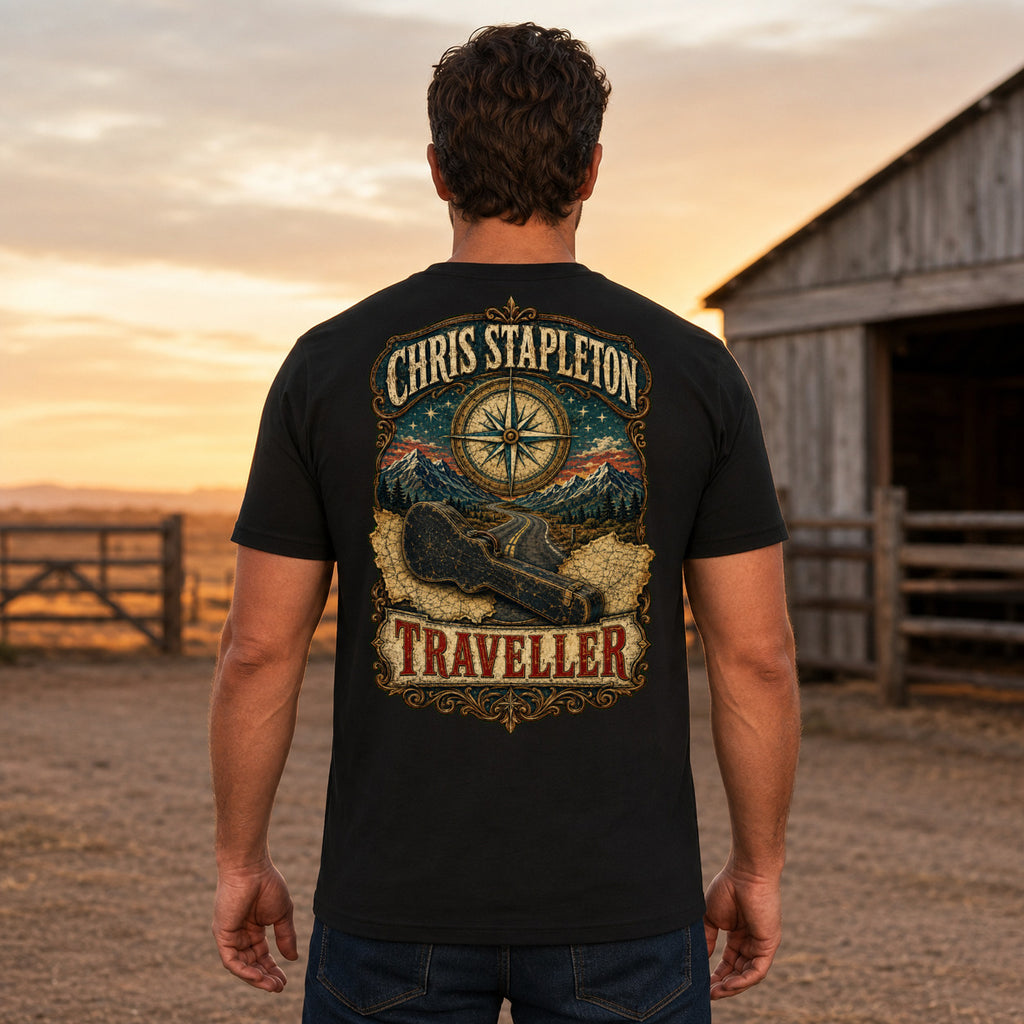 Chris Stapleton Traveller country music T-shirt men’s back fit