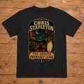 Chris Stapleton You Should Probably Leave black DTF T-shirt flat lay with large back print