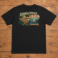 George Strait All My Ex’s Live in Texas Premium DTF T-Shirt flat lay showing large back print