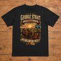George Strait Amarillo by Morning Premium DTF T-Shirt flat lay showing large back print