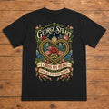 George Strait I Cross My Heart Premium DTF T-Shirt flat lay showing large back print