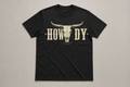 Howdy Longhorn Cave Apparel black T-shirt