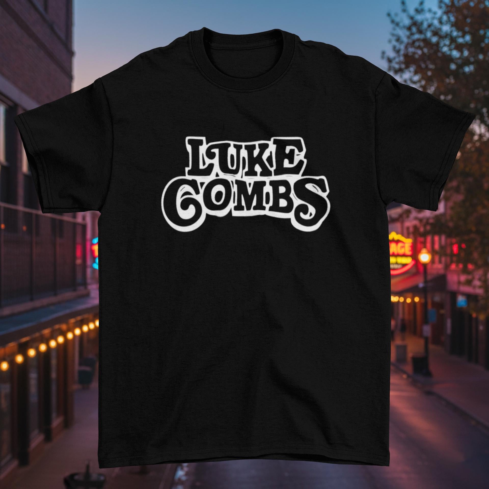 Luke Combs Retro Logo Shirt Vintage 70s Style Country Music Fan Tee Nashville Bachelorette Party Top Western Graphic T-Shirt Concert Gear