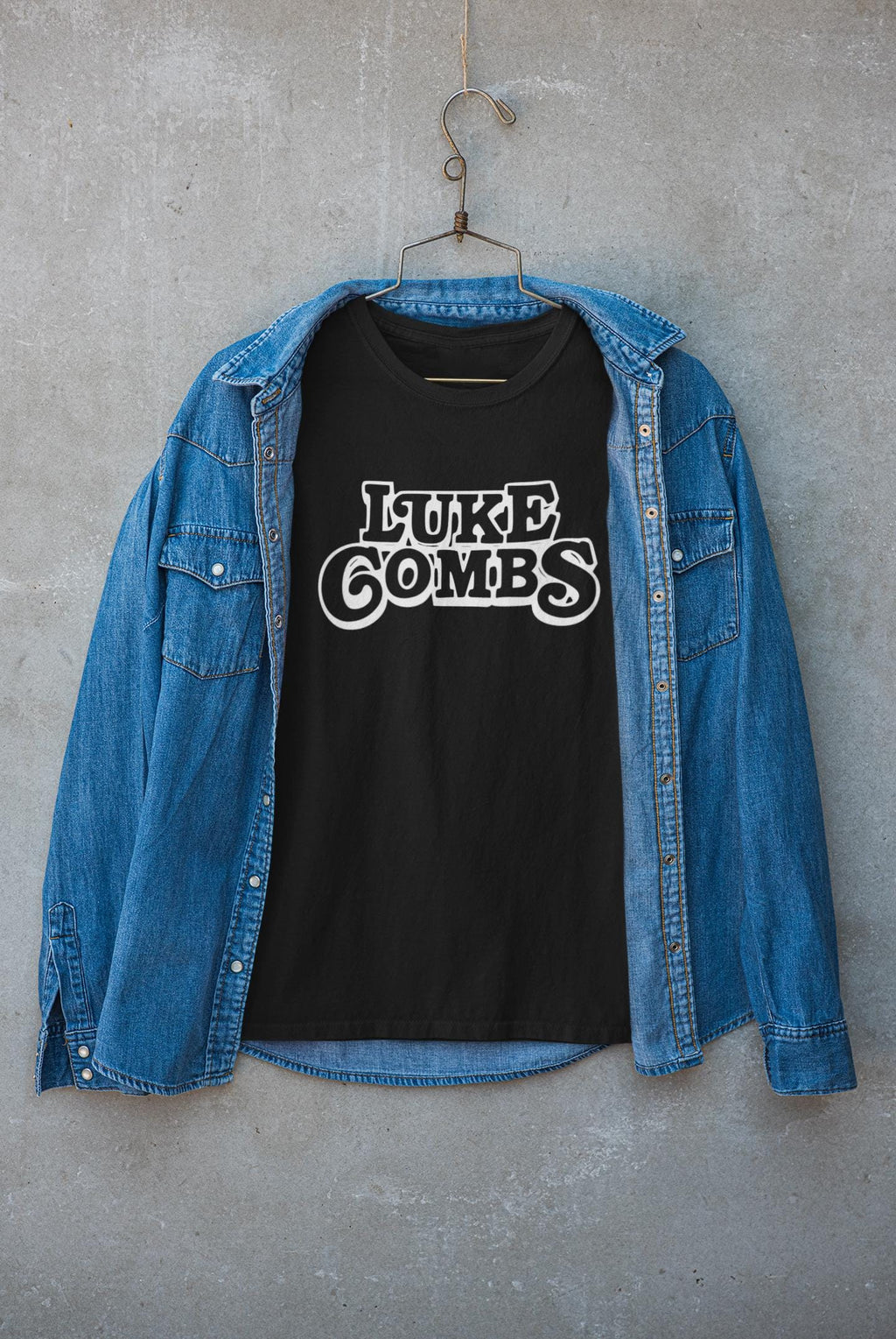 Luke Combs Retro Logo Shirt Vintage 70s Style Country Music Fan Tee Nashville Bachelorette Party Top Western Graphic T-Shirt Concert Gear