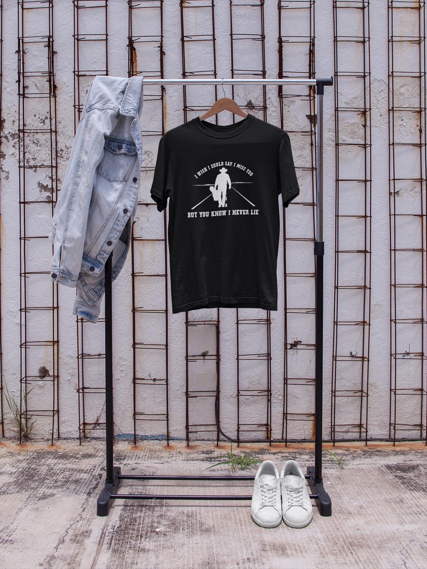 I Never Lie Shirt Zach Top Lyric Tee Country Music Fan Gift Cowboy Silhouette Graphic Top 90s Style Country Merch Sad Song Quote Shirt