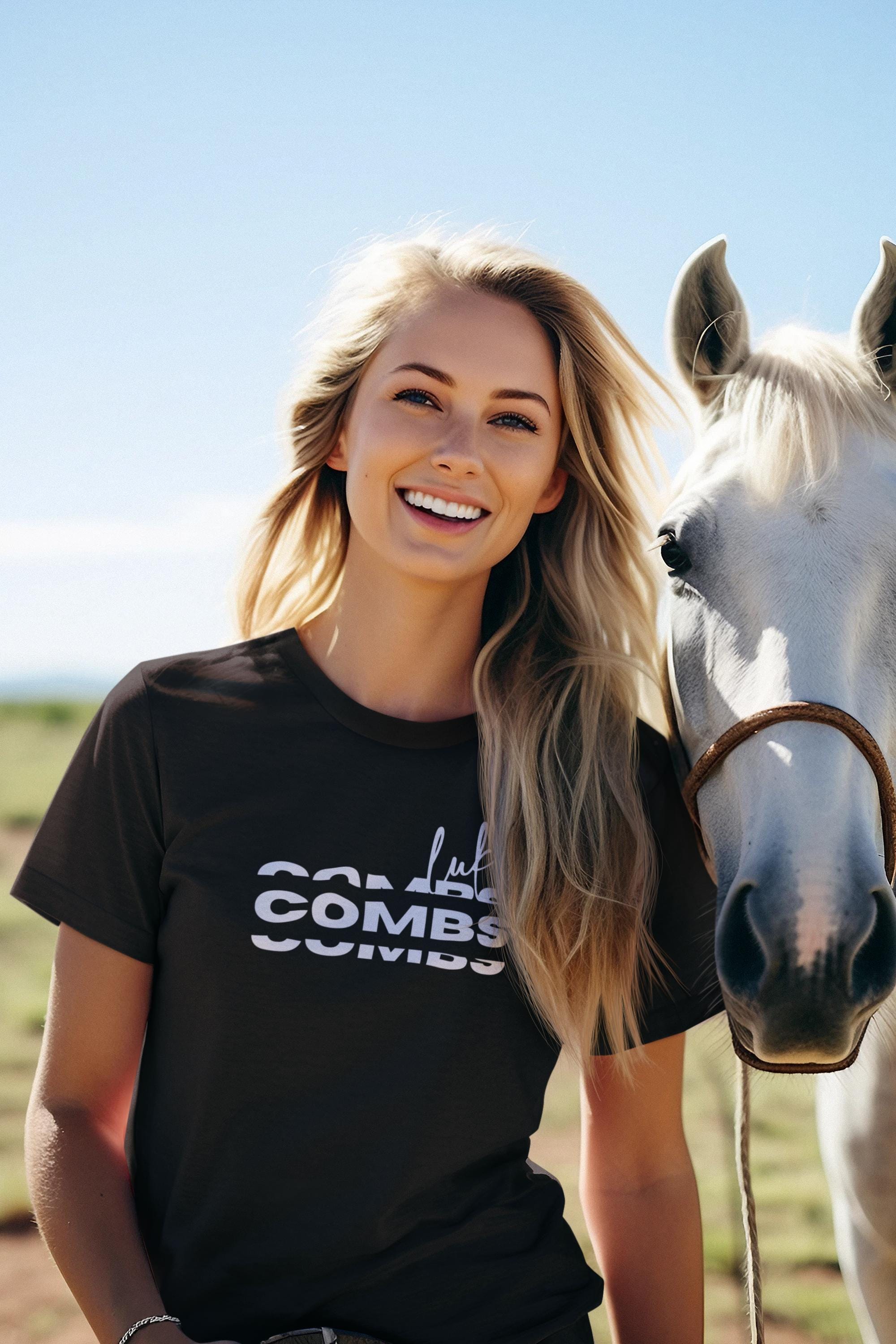 Luke Combs Shirt Retro Wavy Stacked Logo Country Music Merch Modern Western Graphic Tee Concert Outfit Nashville Trip Gift for Him Her
