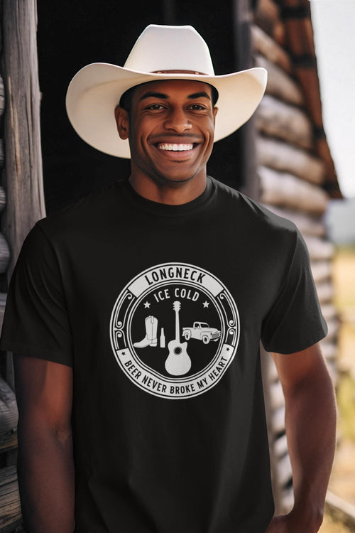 Beer Never Broke My Heart Shirt Luke Combs Lyric Tee Longneck Ice Cold Country Drinking Shirt Western Icon Graphic Music Fan Gift