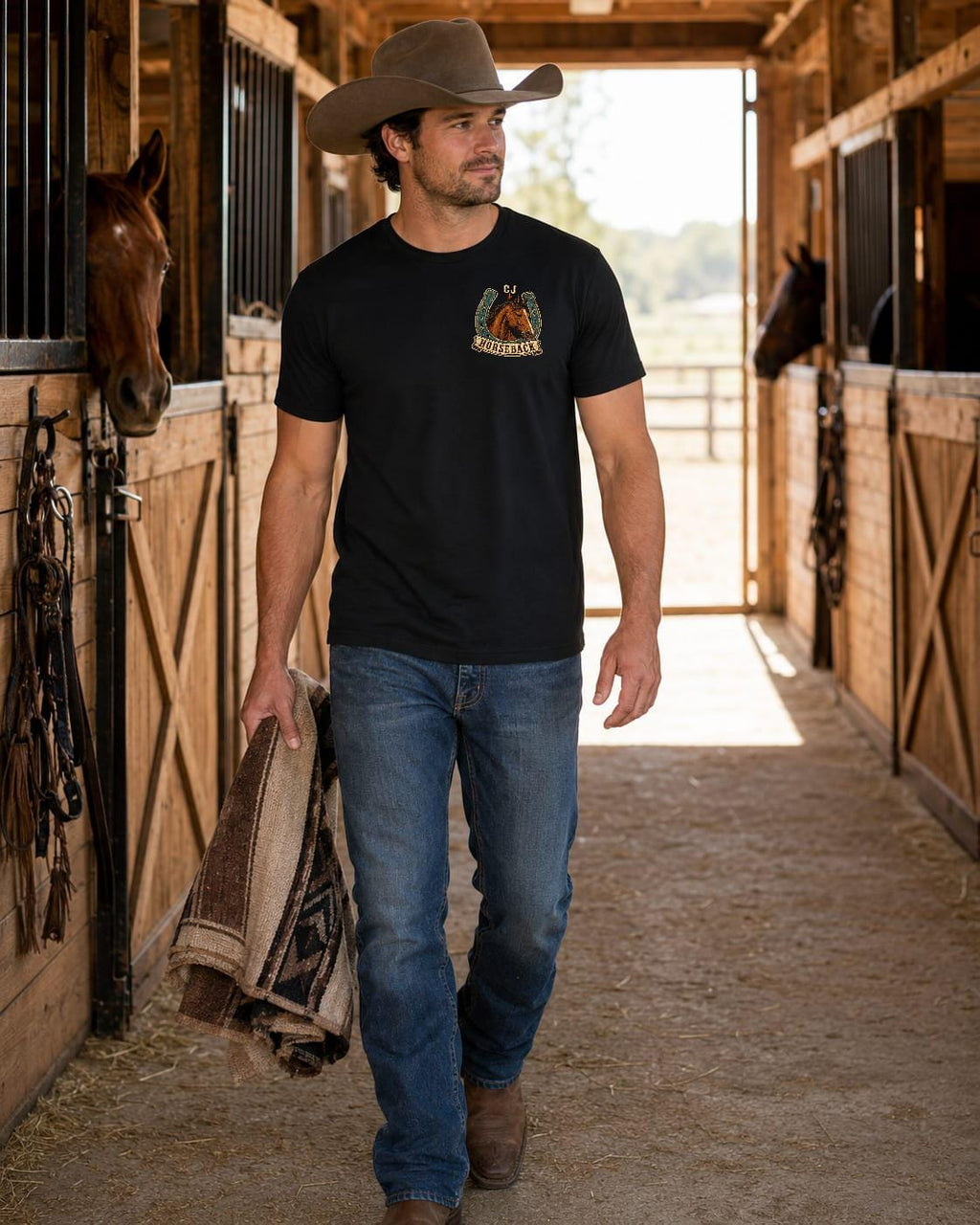 Cody Johnson Horseback T-Shirt, Western Country Concert Shirt, Cowboy Horse Back Print