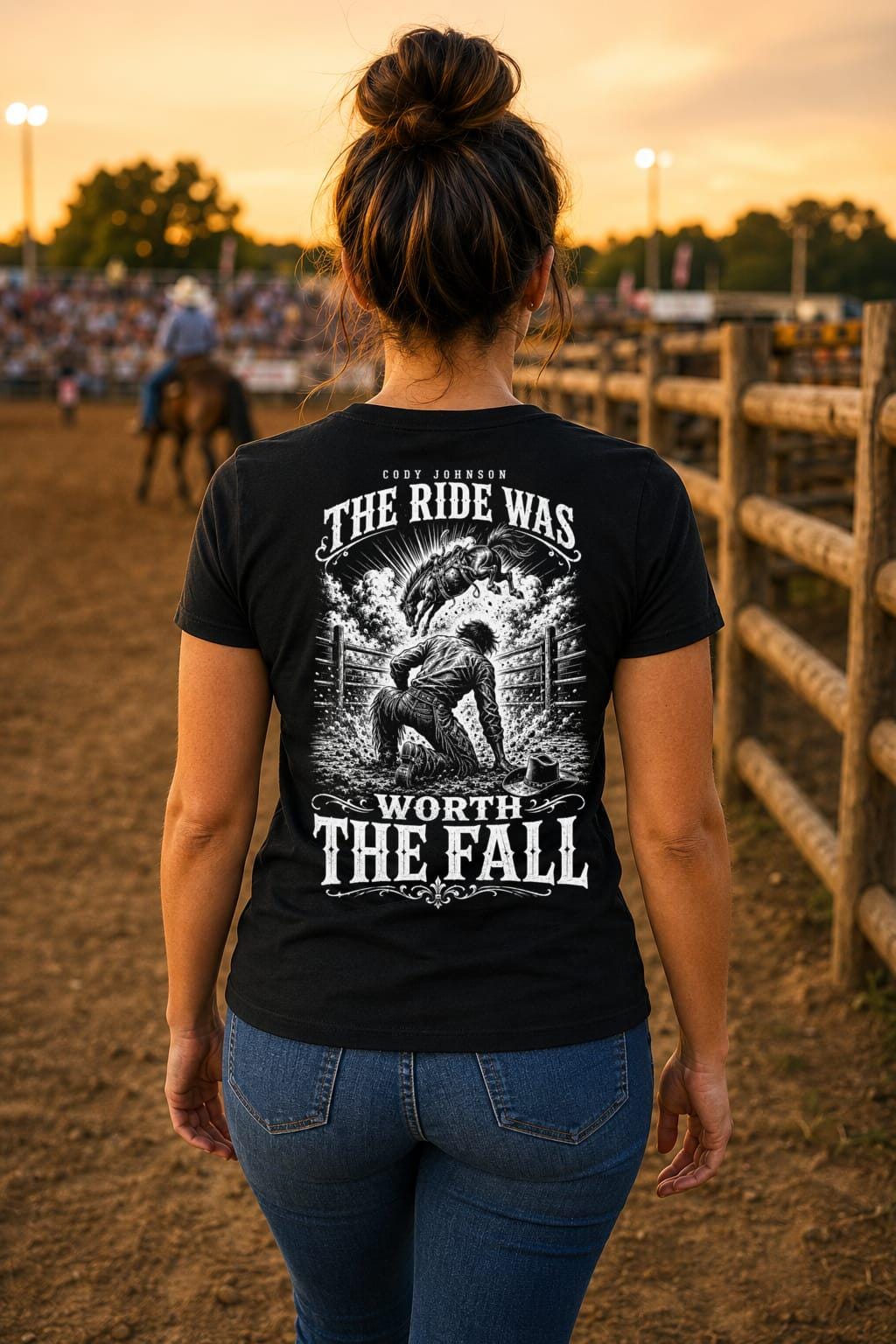 Cody Johnson The Ride Was Worth The Fall Shirt, Country Concert T-Shirt, Western Rodeo Graphic