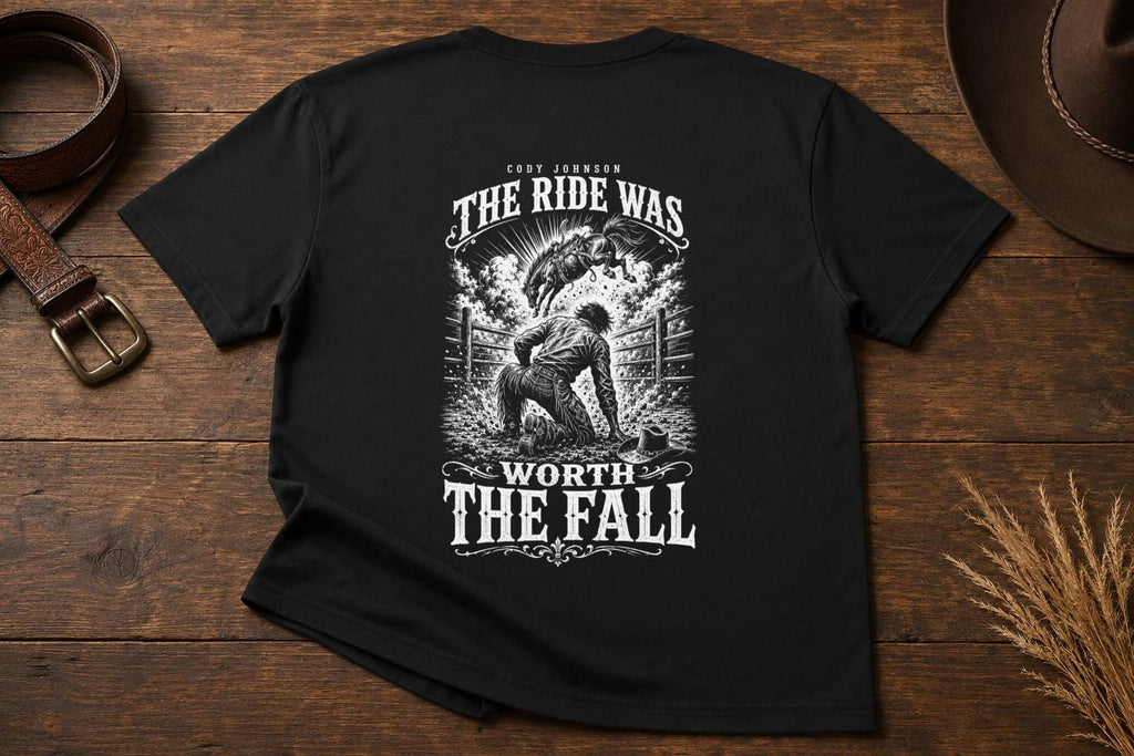 Cody Johnson The Ride Was Worth The Fall Shirt, Country Concert T-Shirt, Western Rodeo Graphic