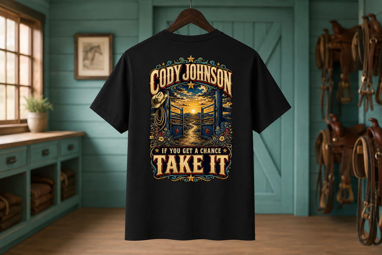 Cody Johnson Till You Cant T-Shirt, Western Country Concert Back Print