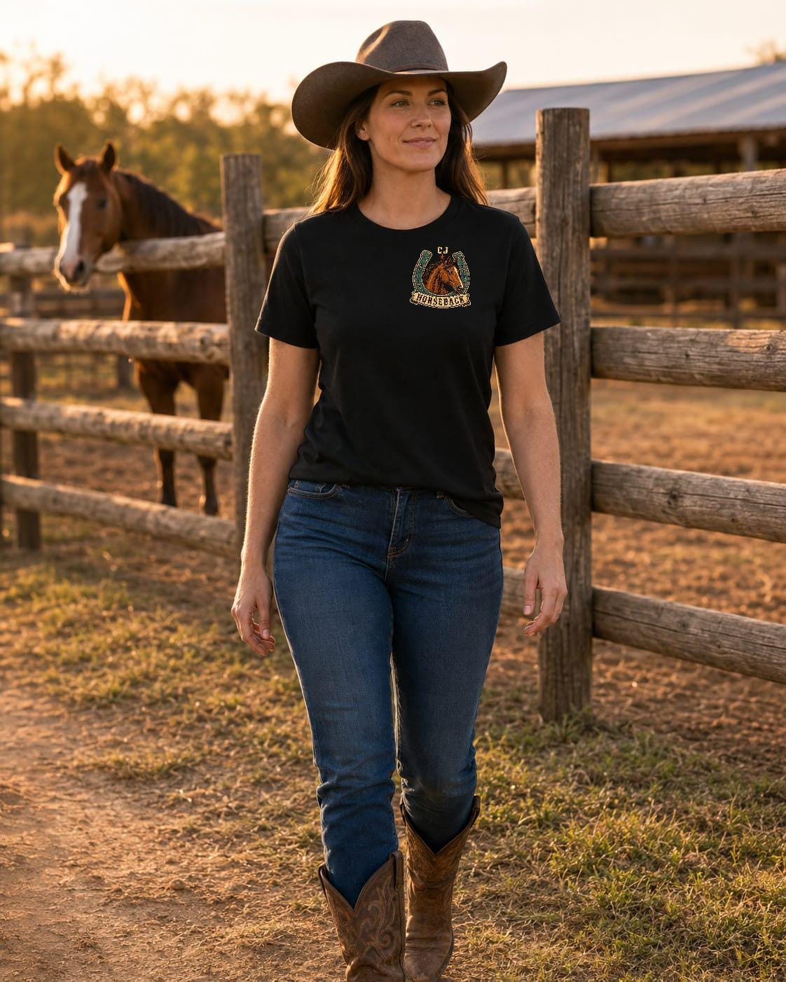 Cody Johnson Horseback T-Shirt, Western Country Concert Shirt, Cowboy Horse Back Print