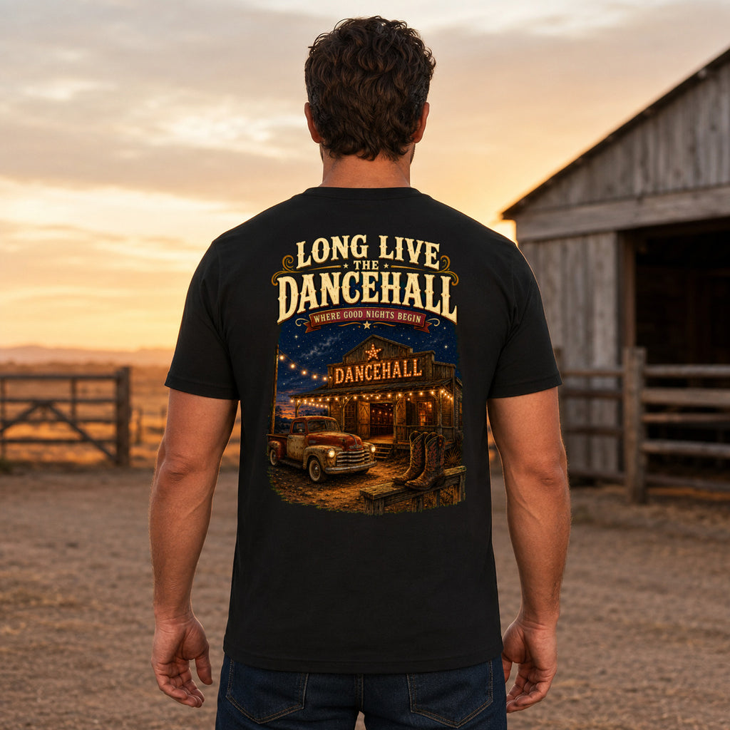 Long Live the Dancehall country T-shirt men's back fit