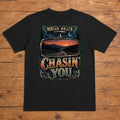 Morgan Wallen Chasin’ You Premium DTF T-Shirt flat lay showing large back print