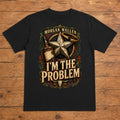 Morgan Wallen I’m the Problem Premium DTF T-Shirt flat lay showing large back print