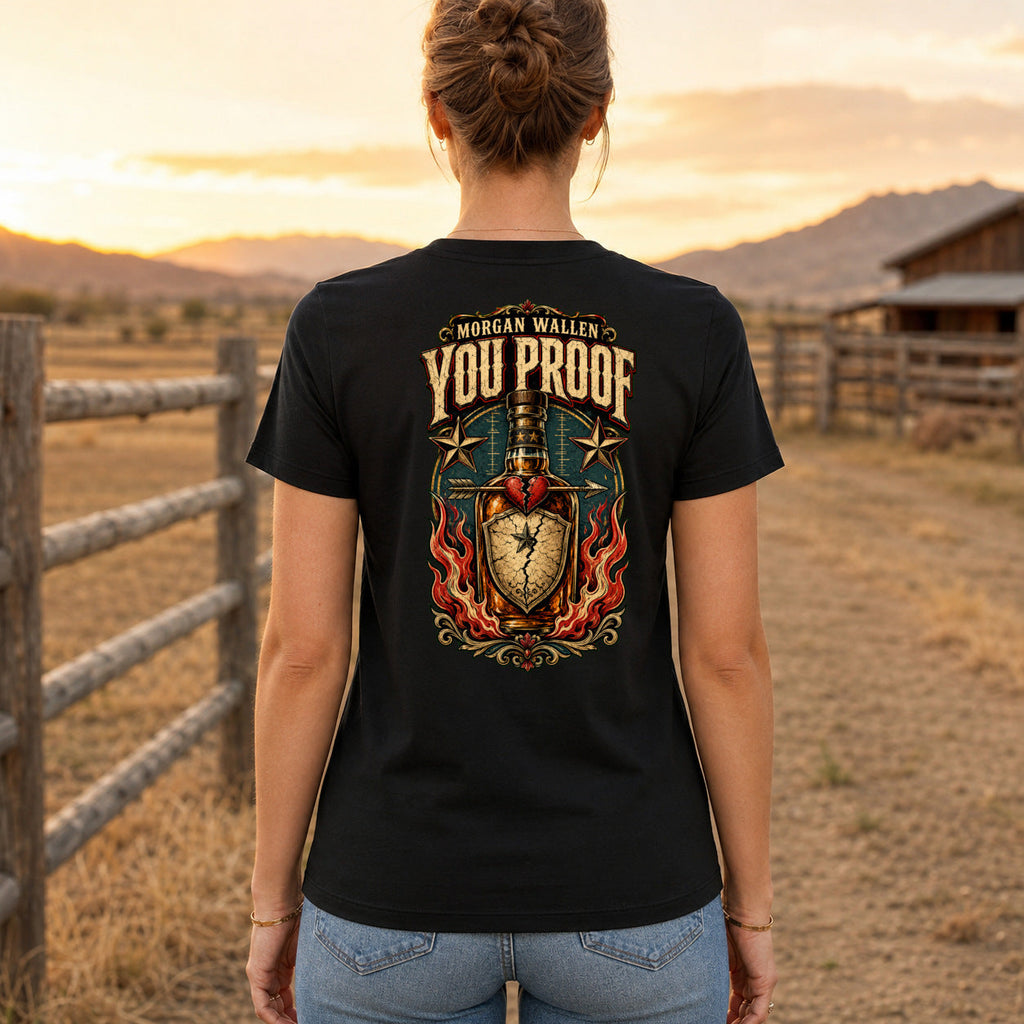 Morgan Wallen You Proof Premium DTF T-Shirt women’s back fit showing centred DTF print