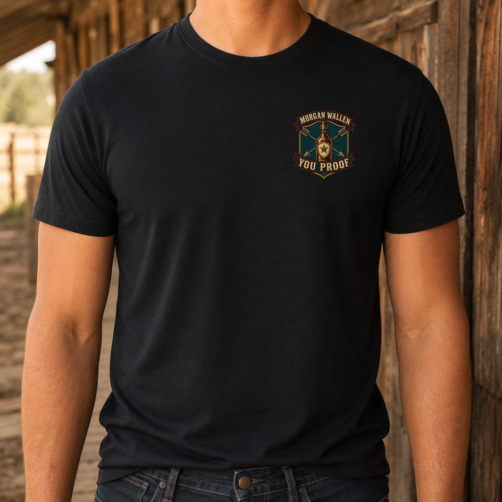 Morgan Wallen You Proof Premium DTF T-Shirt matching front left-chest print close-up