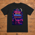 Neon After Midnight black country dancehall T-shirt flat lay with large back print