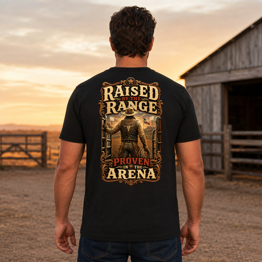 Raised by the Range western T-shirt men's back fit