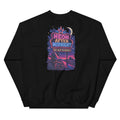 Back view of Neon After Midnight Western Crewneck Sweatshirt showing the full-size western graphic
