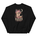 Back view of Wildflower & Whiskey Western Crewneck Sweatshirt showing the full-size western graphic