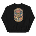 Back view of Honky Tonk Heart Western Crewneck Sweatshirt showing the full-size western graphic