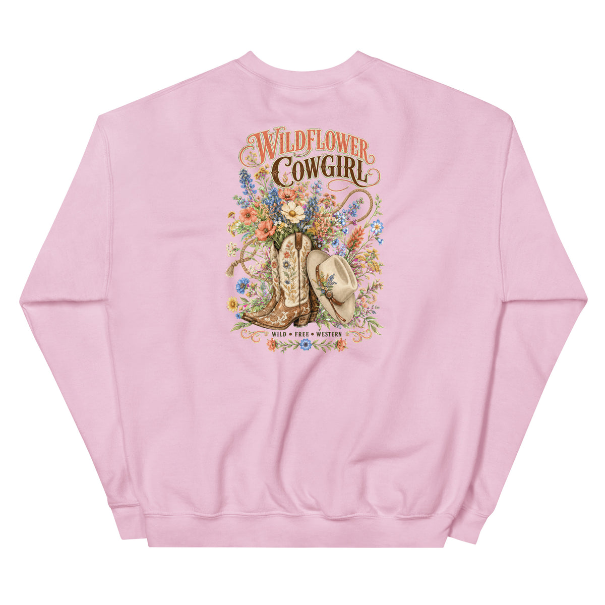 Western Wildflower Cowgirl Crewneck Sweatshirt product view 5