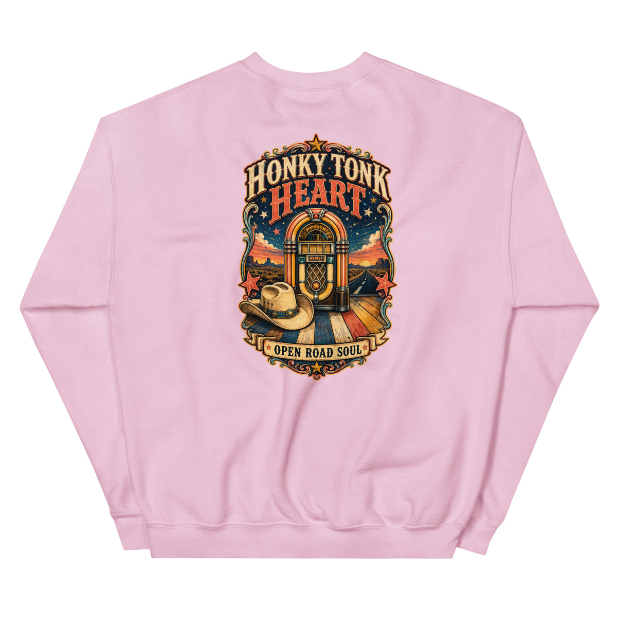 Honky Tonk Heart Western Crewneck Sweatshirt product view 5