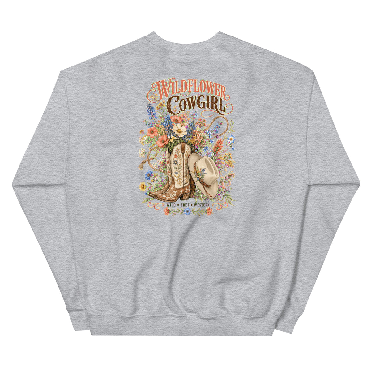 Western Wildflower Cowgirl Crewneck Sweatshirt product view 3