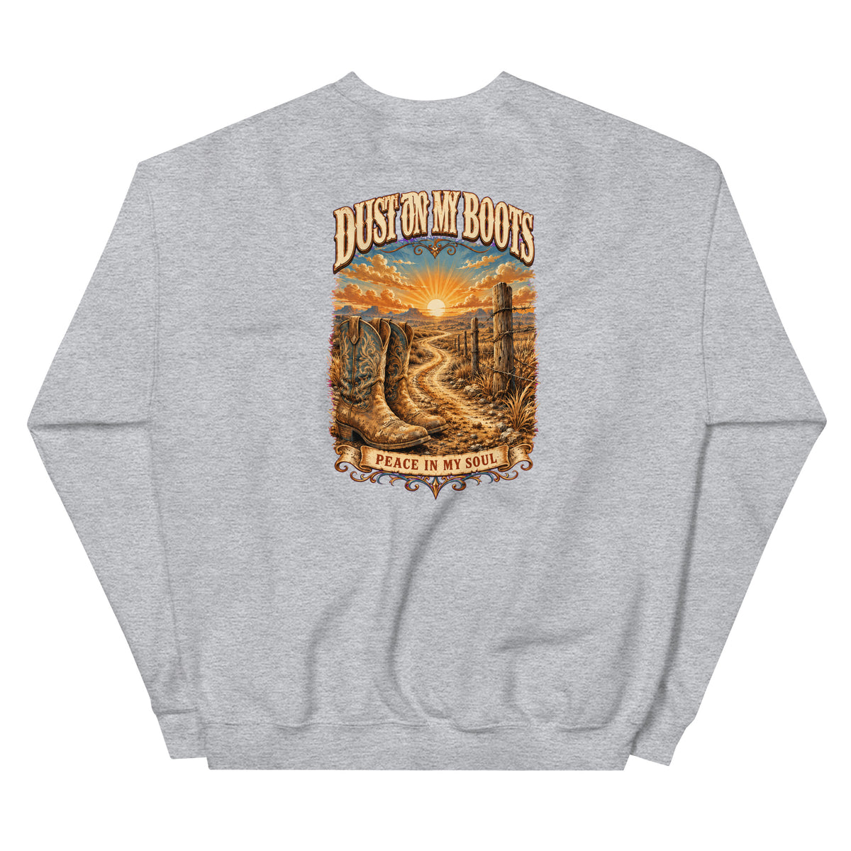 Dust on My Boots Western Crewneck Sweatshirt product view 3