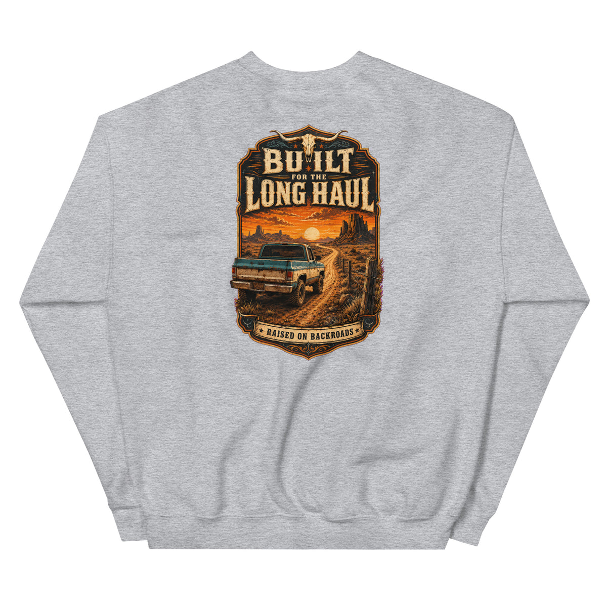 Built for the Long Haul Western Crewneck Sweatshirt product view 3