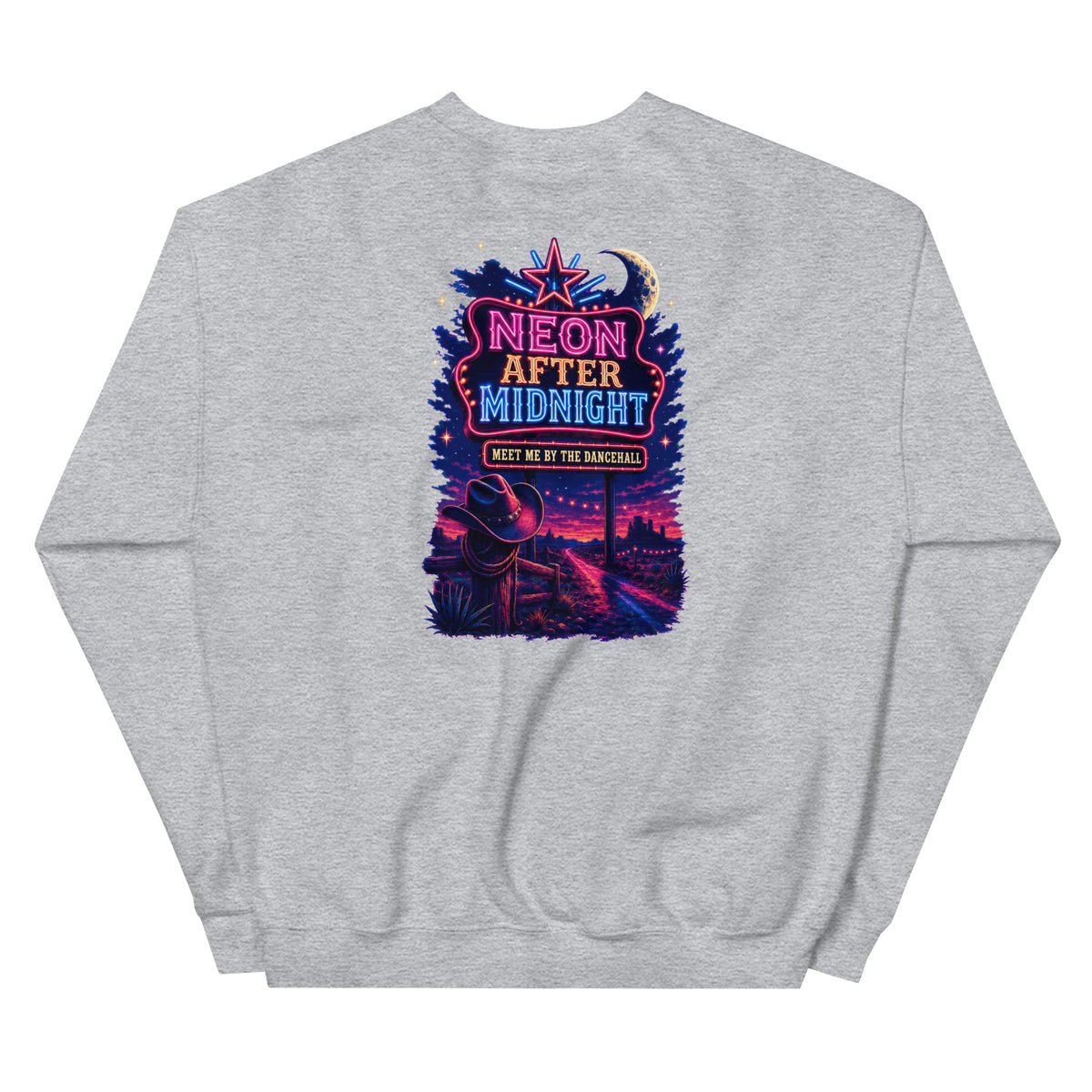 Neon After Midnight Western Crewneck Sweatshirt product view 3