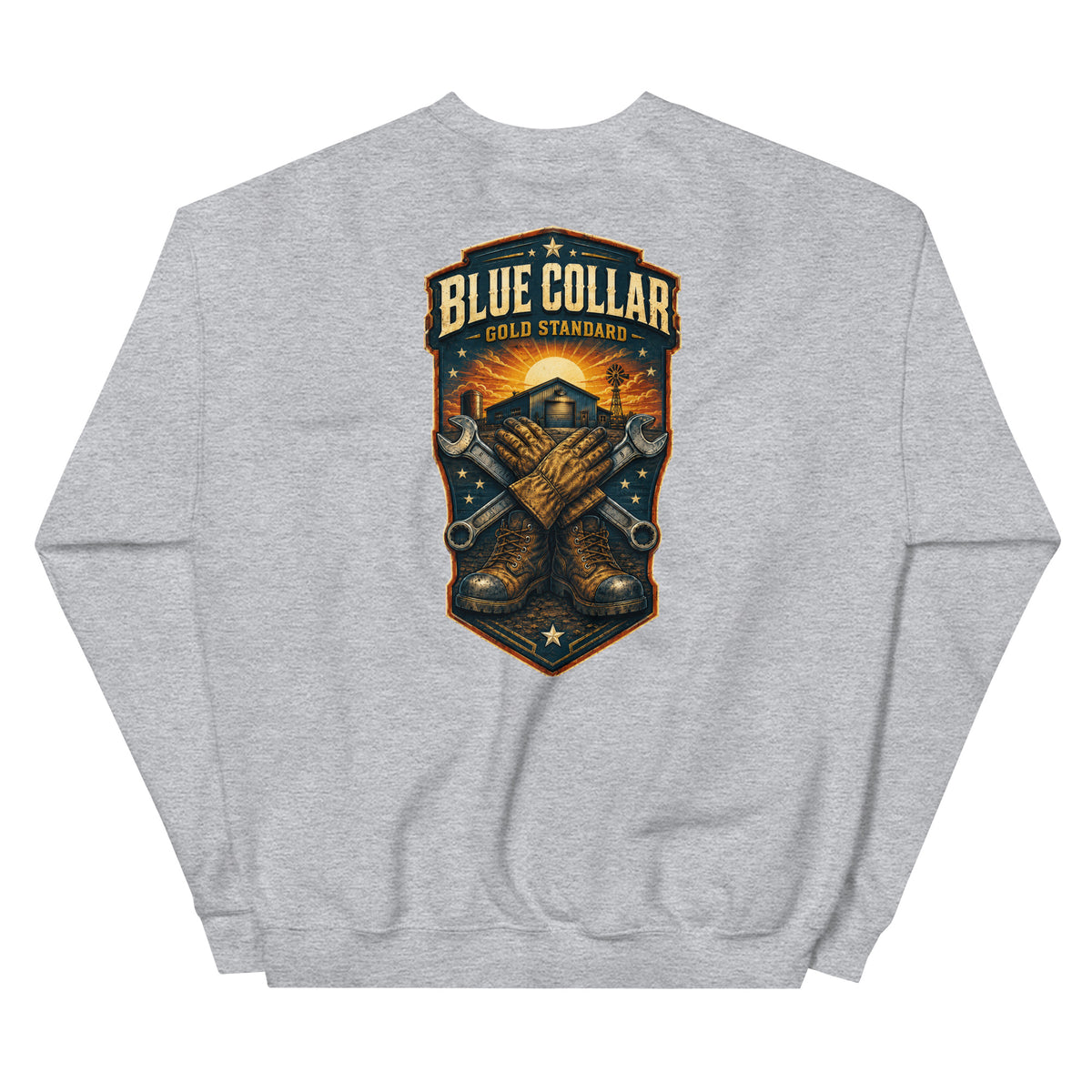 Blue Collar, Gold Standard Western Crewneck Sweatshirt product view 3