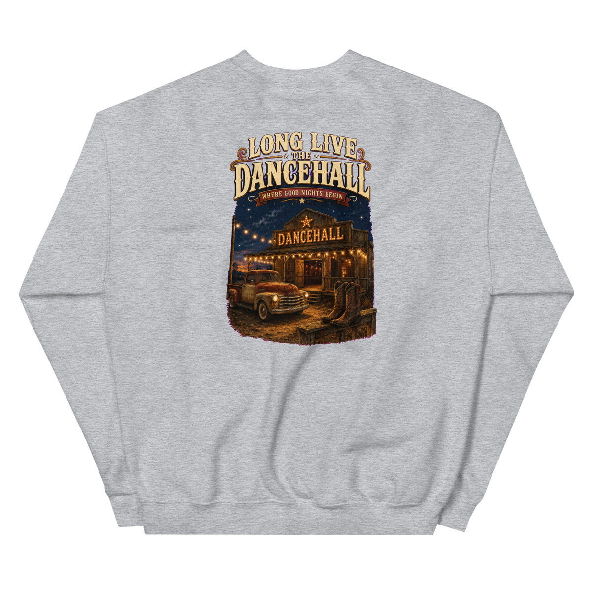 Long Live the Dancehall Western Crewneck Sweatshirt product view 3