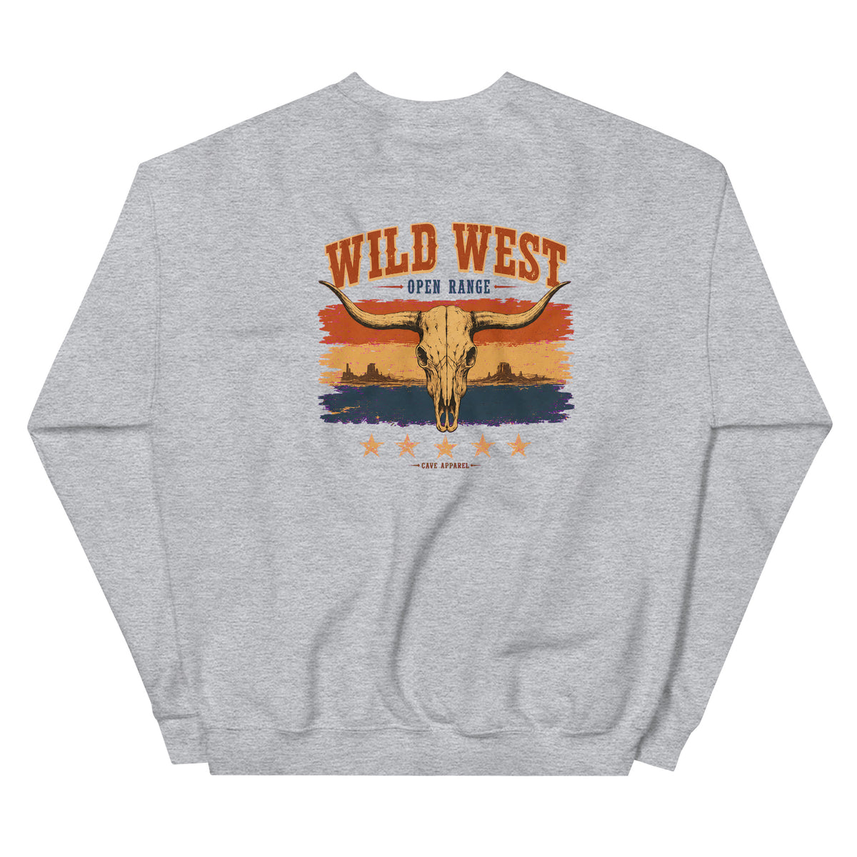 Wild West, Open Range Western Crewneck Sweatshirt product view 3