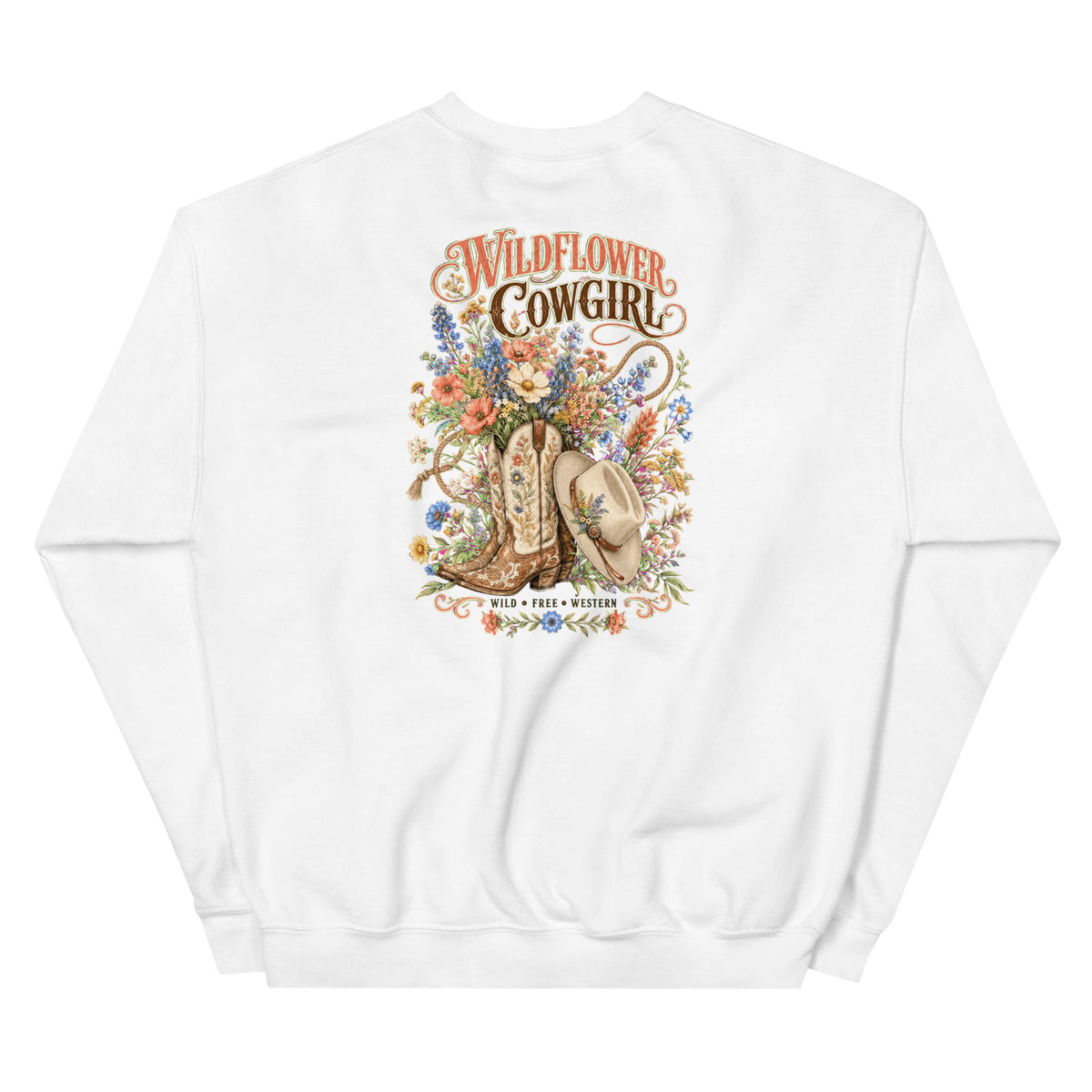 Western Wildflower Cowgirl Crewneck Sweatshirt product view 7